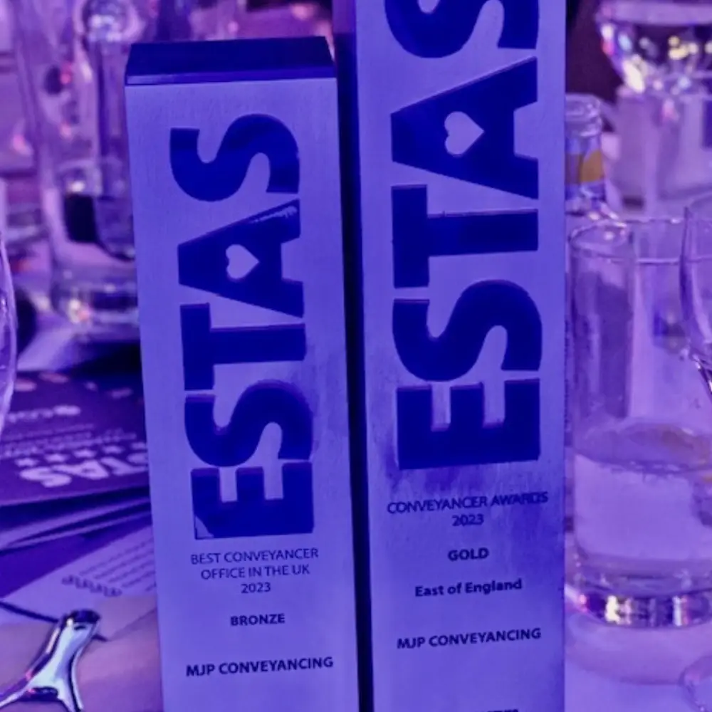 ESTAS conveyancing awards trophies recognising MJP Conveyancing excellence